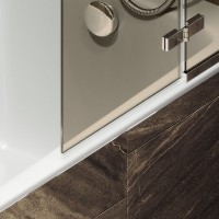 Шторка на ванну Maybahglass MGV-916-4 99 см, профиль хром, стекло бронза
