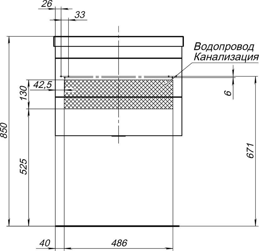 Тумба под раковину Aquanet Верона 58 подвесная белая