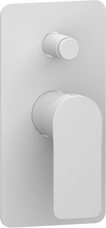 Встраиваемый смеситель для душа и ванны Remer Infinity I09KBBO С ВНУТРЕННЕЙ ЧАСТЬЮ, белый матовый