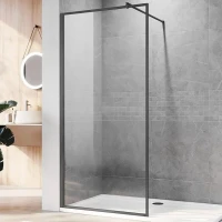 Душевая перегородка Veconi Korato KR81GR-70-01-C8 70 см, профиль брашированный графит
