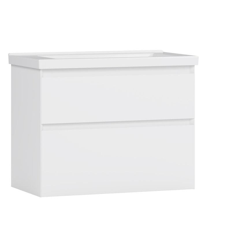 Тумба с раковиной Belux Киото НП 100-02 подвесная, 2 ящика, белая