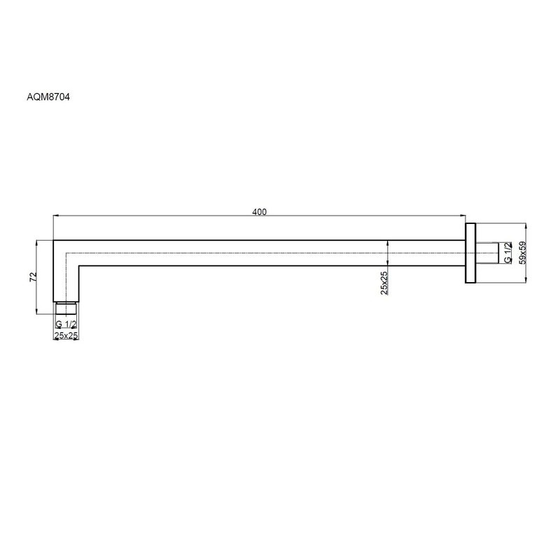 Кронштейн для верхнего душа AQUAme Savona полированный хром AQM8704CR