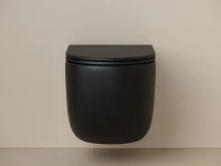 Комплект Унитаз подвесной Ceramicanova UP Rimless CN4007MB черный матовый + Инсталляция Geberit Duofix UP 320 111.300.00.5 + Кнопка Sigma 01 115.770.DW.5 черная + Крепления 111.815.00.1 к стене