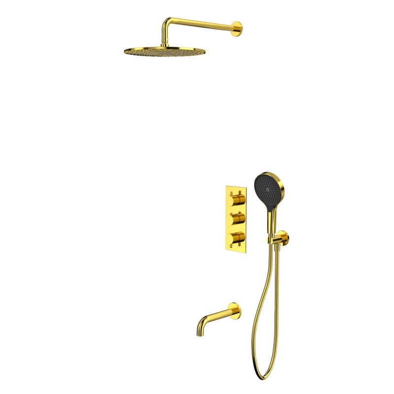 Душевой комплект WHITECROSS Y YSET11TOPGL С ВНУТРЕННЕЙ ЧАСТЬЮ, золото