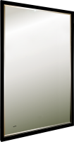 Зеркало Art&Max Aversa 70х120 черное, с LED-подсветкой, 6000К
