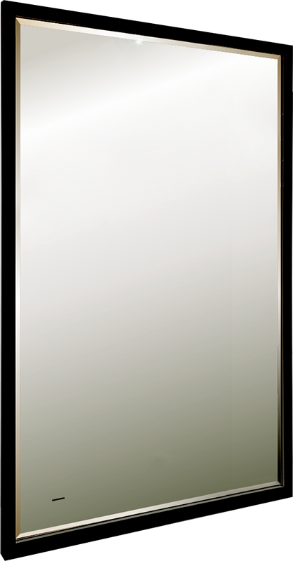 Зеркало Art&Max Aversa 70х120 черное, с LED-подсветкой, 6000К