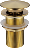 Донный клапан для раковины Boheme 612-MG без перелива, matt gold