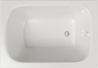 Акриловая ванна Aquanet Elba 00329639 100x70 см, пристенная, белая, с каркасом