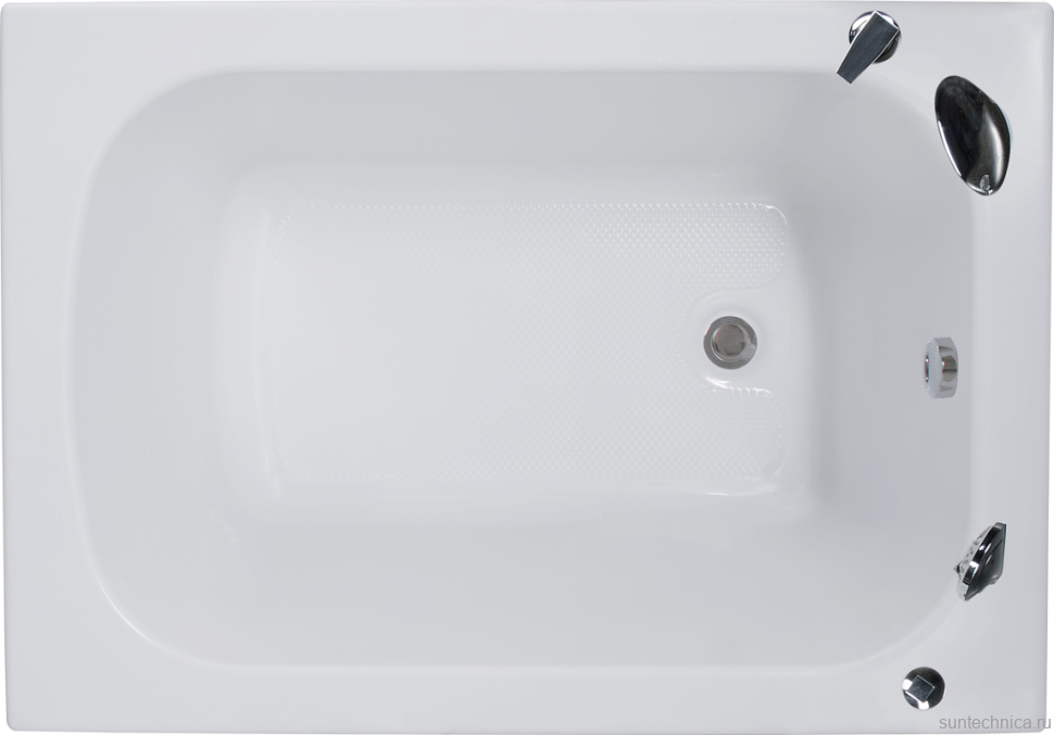 Акриловая ванна Aquanet Elba 00329639 100x70 см, пристенная, белая, с каркасом