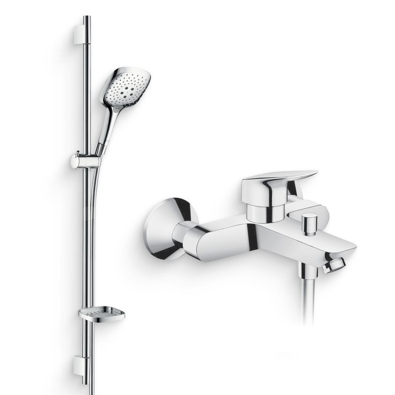 Душевой комплект Смеситель Hansgrohe Logis 71400000 + Гарнитур Raindance Select E 150 27857000 Unica'S Puro