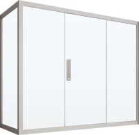 Шторка на ванну Kubele DE019 PR3-CLN-MT, 170х70 см, профиль матовый хром