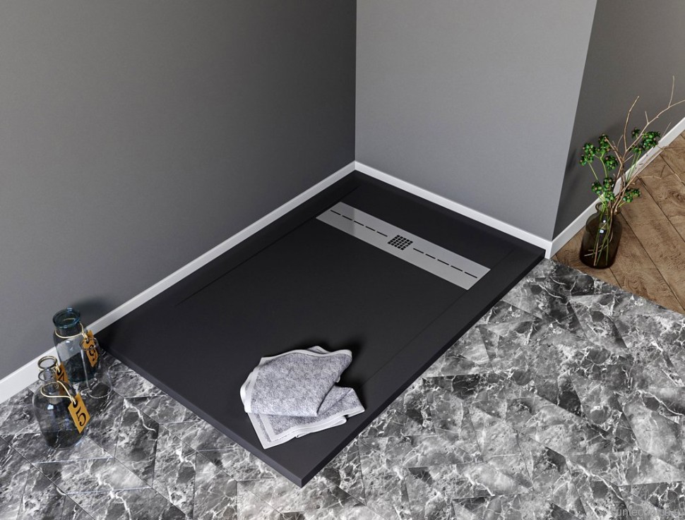 Поддон для душа Aquanet Delight NEW 010B 140x90 черный камень, с сифоном