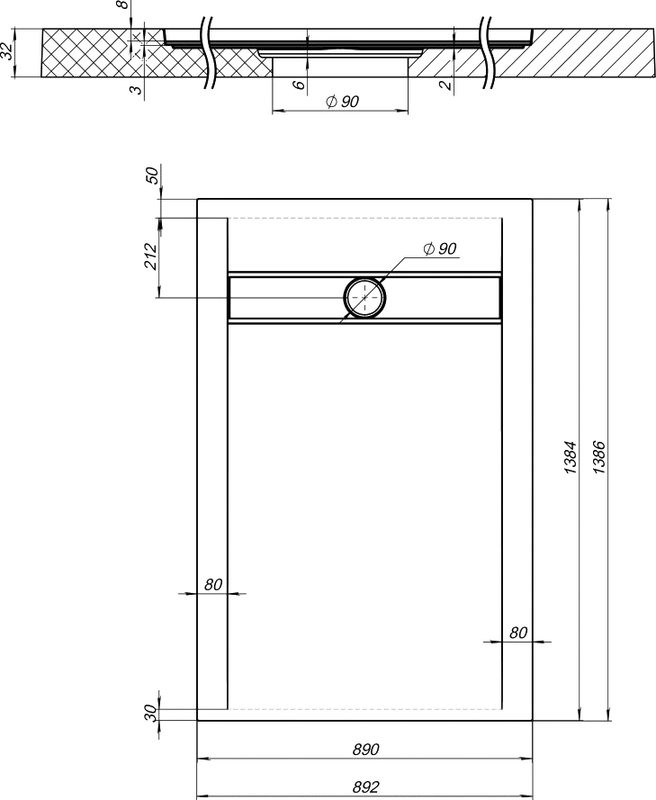 Поддон для душа Aquanet Delight NEW 010B 140x90 черный камень, с сифоном