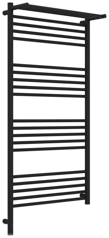 Полотенцесушитель электрический Сунержа Богема 3.1 15-6006-1260 130x65 см, подключение слева, темный титан муар, лесенка, с полкой