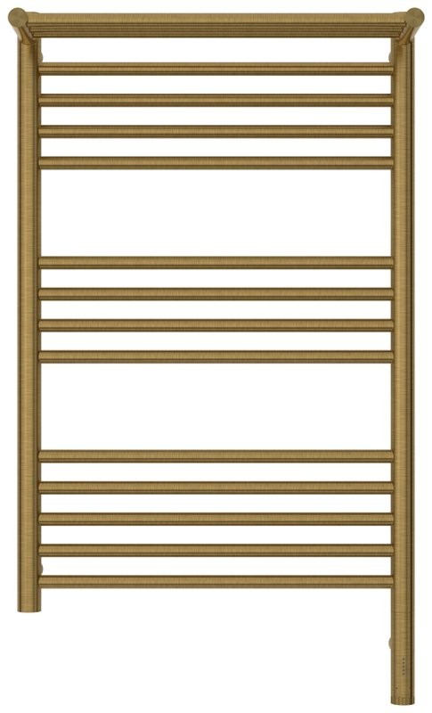 Полотенцесушитель электрический Сунержа Богема 3.1 051-6007-8050 90x55 см, подключение справа, состаренная латунь, лесенка, с полкой