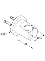 Настенный держатель Kludi Nova Fonte Puristic 20552N1-15 брашированная бронза PVD
