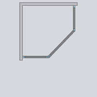 Душевой уголок Radaway Nes Black PTJ 100x100, L