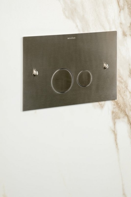 Кнопка смыва для унитаза Boheme 648-GM латунь, цвет gun metal