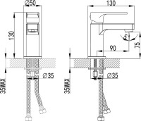 Смеситель для раковины Lemark plus Grace LM1506C