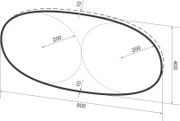 Зеркало Wellsee 7 Rays’ Spectrum 80х40 черное матовое