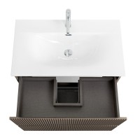 Тумба с раковиной BelBagno Uno 80 подвесная, 2 ящика, матовая бежевая