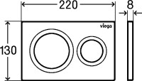 Кнопка смыва Viega Prevista 8610.1 хром матовый