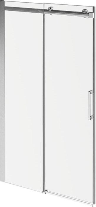 Душевая дверь в нишу KERAMA MARAZZI Cristallo CT.120.SD.BN 120 см, профиль брашированный никель, стекло прозрачное
