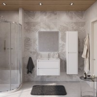 Тумба с раковиной Cezares Relax 80 bianco lucido, раковина Cezares CZR-800/480-LV-MR-NV