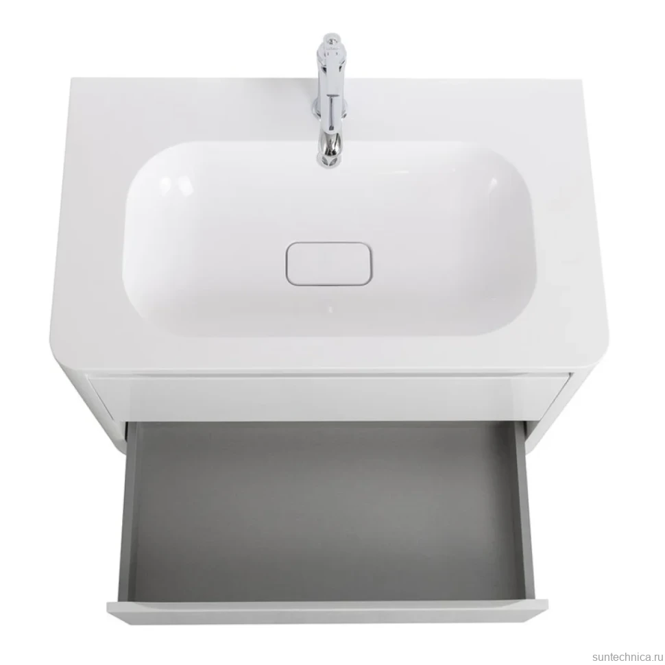 Тумба с раковиной Cezares Relax 80 bianco lucido, раковина Cezares CZR-800/480-LV-MR-NV