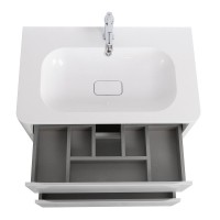 Тумба с раковиной Cezares Relax 80 bianco lucido, раковина Cezares CZR-800/480-LV-MR-NV