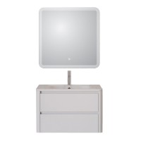 Тумба с раковиной Cezares Relax 80 bianco lucido, раковина Cezares CZR-800/480-LV-MR-NV