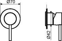 Встраиваемый смеситель для душа и ванны Plumberia Selection Ixo XO1111RS С ВНУТРЕННЕЙ ЧАСТЬЮ, брашированная медь