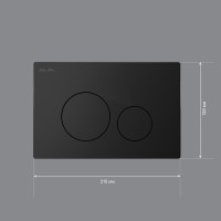 Кнопка смыва для унитаза AM.PM Pro L I049038 пластик, цвет матовый черный