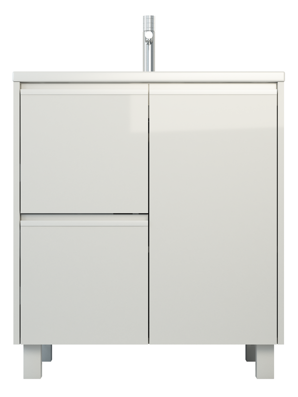 Тумба с раковиной Emmy Вега 70 напольная, белая