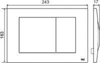 Кнопка смыва OLI Metal dual 656006 хром матовый, антивандальная Кнопка смыва OLI Metal dual 656006 хром матовый, антивандальная