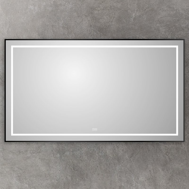 Зеркало BelBagno Kraft 80x140, с подсветкой, с подогревом, черный