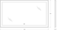Зеркало BelBagno Kraft 80x140, с подсветкой, с подогревом, черный