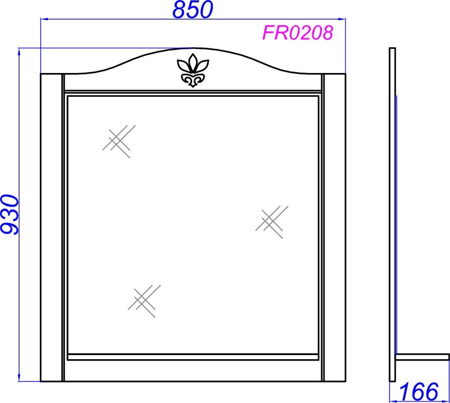 Мебель для ванной комнаты Aqwella Franchesca 85
