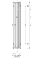 Полотенцесушитель водяной Сунержа Сатерленд Pro 051-0457-1215 120x20 см, состаренная латунь, I-образный