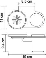 Стакан Wasserkraft Kammel K-8326 с мыльницей