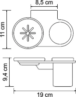 Стакан Wasserkraft Kammel K-8326 с мыльницей Стакан Wasserkraft Kammel K-8326 с мыльницей