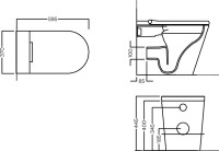 Умный унитаз напольный Hatria H-Smart Y9D401