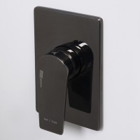 Встраиваемый смеситель для душа и ванны Wasserkraft Glan 6651 С ВНУТРЕННЕЙ ЧАСТЬЮ, черный глянец