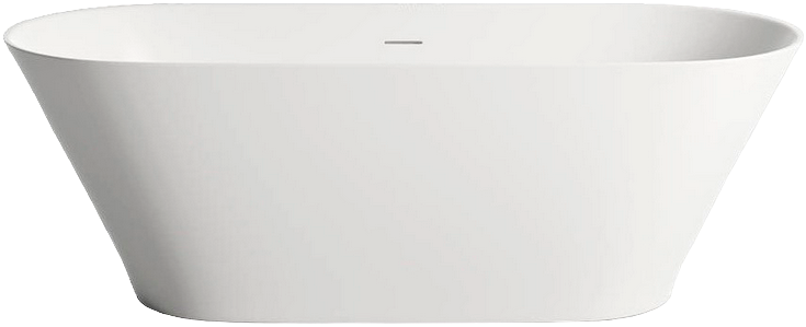 Ванна из искусственного камня Salini Mona S-Sense 170x70 см, отдельностоящая, белая, овальная, с донным клапаном