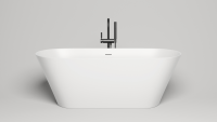 Ванна из искусственного камня Salini Mona S-Sense 170x70 см, отдельностоящая, белая, овальная, с донным клапаном