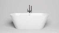 Ванна из искусственного камня Salini Mona S-Sense 170x70 см, отдельностоящая, белая, овальная, с донным клапаном