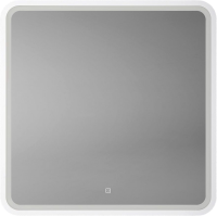 Зеркало Art&Max Genova AM-Gen-800-800-DS-F-White 80х80 белое, с LED-подсветкой, 6000К