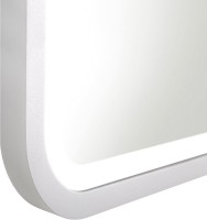 Зеркало Art&Max Genova AM-Gen-800-800-DS-F-White 80х80 белое, с LED-подсветкой, 6000К
