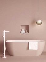 Напольный смеситель для ванны с душем Ravak Spring SG 080.10WHM белый матовый Напольный смеситель для ванны с душем Ravak Spring SG 080.10WHM белый матовый