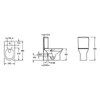 Унитаз-компакт напольный AZARIO Dante 93589 глянцевый белый